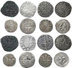 World Coins Medieval European Coinage (8) | Episcopal and Archepiscopal Coins (3), Germany, Augsburg, Marquard, (1348-1366), Heller, open hand with D in palm, rev. cross fourchee with pellets at ends,