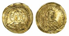 THE TRAJAN" COLLECTION OF BYZANTINE COINS" Byzantine Empire, Constantine VIII (1025-1028), AV Histamenon Nomisma, Constantinople, + IhS XIS REX REGNANTIhM bust of Christ Pantokrator facing, with cross