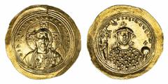 THE TRAJAN" COLLECTION OF BYZANTINE COINS" Byzantine Empire, Michael IV, 'the Paphlagonian' (1034-1041), AV Histamenon Nomisma, Constantinople, + IhS XIS REX REGNANTIhM, bust of Christ facing, wearing