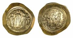 THE TRAJAN" COLLECTION OF BYZANTINE COINS" Byzantine Empire, Romanus IV, with Eudocia, Michael VII, Constantius and Andronicus (1068-1071), AV Histamenon Nomisma, Constantinople, Michael VII standing 