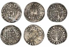 ENGLISH HAMMERED COINS Plantagenets (2), 'John Lacklands' (1199-1216), A Contemporary Forgery of a Shortcross Penny, Class 5, in the style of London, Abel, [h]ENRICVSR-EC, crowned bust facing, ellipti