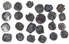 THE BARBARA MEARS COLLECTION OF INDIAN COINS India, Post-Gupta, Kalachuris of Mahishmati, Krishnaraja (550-75), Drachms (4), bust of king right, derived from that found on Gupta Drachms, rev. humped b