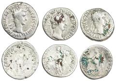 Roman Empire, Nerva (AD 96-98), AR Denarii (3): i) Rome, struck 96, IMP NERVA CAES AVG P M TR P COS II P P, rev. FORTVNA AVGVST, Fortuna standing left, holding rudder and cornucopiae, 2.88g (RIC 4; BM