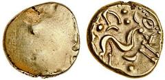Celtic, imported coinage, Ambiani, c.60-50 BC, Gold uniface Stater, 6.30g, plain, rev. horse right (Mack 27; Scheers 24; Rudd ABC 16; S.11), very fine