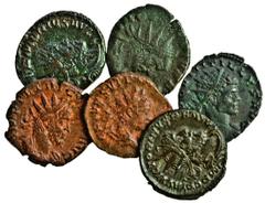 Ancient Coins Marius (269), AE Antoninianus, Cologne, radiate, draped and cuirassed right, rev. victoria avg, Victory walking left (RIC 17; RSC 21), minor pitting, very fine, Antoniniani (5), Victorin