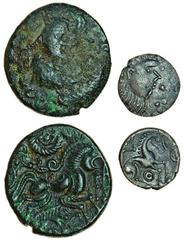 Celtic Coins Celtic, Armorica, The Coriosolites,, billon Stater, 6.42g, head right, rev. bird-headed horse right, boar below (LT 6634; Rudd ABC 70), obverse corroded, reverse very fine, Iceni (mid to 