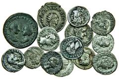 Ancient Coins-Roman Silver Miscellaneous Roman, comprising AR Denarii (11) from the Republic through to Severus Alexander, Antoniniani of Gordian III and Philip II, and a Marcianopolis AE of Elagabalu