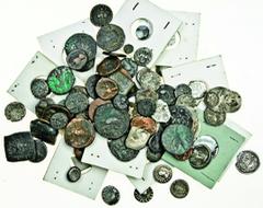Indian Coins India & Asia, Miscellaneous, Ancient Coins (83), including Drachms (14), of the Parthians (1), Sasanians (4), Indo-Scythian, Azes (4), Indo-Greek, Lysias (1), Guptas (2), Maitrakas (2), A