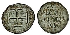 British Coins Scotland, Mary, (1542-67), first period, 1542-58, Penny, 0.75g, 1556, cross potent with crosses in angles, maria d g scotor regina rev. vicit veritas in centre, crown above, date below (