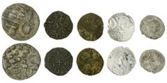 Celtic Coins Celtic (3), Durotriges, Stater, 3.93g, billon (S.367; ABC 2163); Quarter Stater, 0.81g, silver (S.368; ABC 2217); Iceni, Unit, 1.08g, silver (S.436; ABC 1645); Northumbria, Stycas (2), Ea