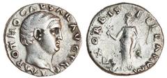 Ancient Coins Otho (Jan-Apr AD 69). AR Denarius, Rome, bare head right, rev. PAX ORBIS TERRARVM, Pax standing left, holding branch and caduceus (RIC 4; BMC 3; RSC 3), very fine .