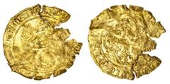 English Hammered Gold Edward III (1327-77), Leopard or Florin, 3.55g, third coinage, first period, edw[ ] d g[ ] franc dns hib, annulet stops, crowned leopard walking left, bearing banner with the 
