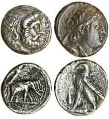 Ancient Coins Kingdom Of Syria, Seleukos I (312-281 BC), AR Tetradrachm, 14.45g, Seleukeia (?), laureate head of Zeus right, rev. Athena driving quadriga of elephants right (cf. Seleucid Coins 30), su