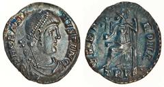 The East Harptree Hoard of 4th Century Silver Coins Gratian (AD 367-383), AR Siliqua, 2.05g, Trier, c.375-378, pearl-diademed, draped and cuirassed bust right, d n gratia-nvs p f avg, rev. vrbs roma, 