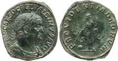 Balbinus (A.D. 238), AE Sestertius, 21.33g, imp caes d cael balbinvs avg, laureate, draped and cuirassed bust of Balbinus right, rev. providentia deorvm, Providentia standing let, holding cornucopiae 