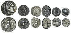Ancient Coins-Greek Silver Kingdom of Macedon, Alexander III, the Great (336-323 BC), AR Tetradrachm, 16.50g, Amphipolis, head of young Herakles right, wearing lion's skin headdress, rev. Zeus enthron