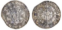 Hammered Coins Henry VI (1422-61), Groat, annulet issue, Calais, 3.80g, m.m. pierced cross, crowned bust, annulets by neck, rev. long cross and pellets, additional annulet in two quarters (N.1424; S.1