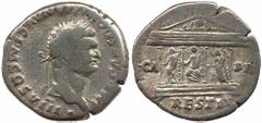 x Domitian, Cistophorus, 10.32g, Ephesus, AD 82, laureate head right, rev. CA-PIT RESTIT, temple of Jupiter Optimus Maximus Capitolinus with statues of Jupiter enthroned between Juno and Minerva (BMC.