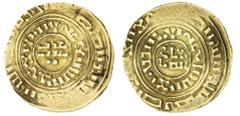 Islamic Coins Crusader, Jerusalem (c.1150-87), gold Bezant, 3.27g, imitating a Fatimid dinar of al-'Amir, crude Arabic lettering, \Misr,\\ date illegible (Malloy type 9; A.720), a couple of flat areas