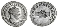 ROMAN COINS Balbinus (238 AD), AR Antoninianus, 4.36g, imp caes d cael babinvs avg, raidate, draped and cuirassed bust right, rev. fides mvtva avgg, two clasped hands (RSC 6; RIC 11), very minor strik