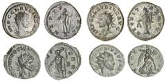 ROMAN COINS Claudius II (268-270 AD), AE Antoninianii (3), all with radiate head left or right, rev. Neptune standing left, holding dolphin and trident, 3.91g (RIC 214); Victory advancing right, holdi