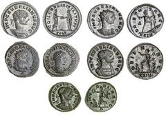 ROMAN COINS Aurelian (270-275 AD), AE Antoninianii (3), radiate and draped bust right, rev. Sol advancing left, between two captives, holding globe and raising hands, xxiv in exergue, 3.93g (RIC onlin