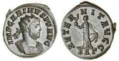 ROMAN COINS Carinus (283-285 AD), AE Antoninianus, 3.26g, imp carinvs p f avg, radiate, draped and cuirassed bust right, rev. aeternit avgg, Aeternitas standing left, holding phoenix upon globe and li