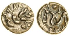 FURTHER CELTIC AND ENGLISH HAMMERED COINS Corieltauvi, uninscribed coinage (c. 60-20 BC), gold Stater, 'South Ferriby' type, 5.40g, debased head of Apollo right, rev. crescent-bodied horse left, star 
