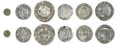 English Hammered Silver Early Medieval-Stuart Hammered coins, a miscellany (6), including: 'Porcupine' Sceat, series E, 1.18g (S.790); also, Henry VIII, Groat, second coinage, Laker bust B, 2.52g, 5h 