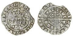 Hammered - English Silver Edward IV, second reign (1471-83), Halfgroat, type XII, York, 1.46g, 10h, m.m. lis, saltire stops, as London type (DIG 1/1; Blunt and Whitton XII; N.1633; S.2109), chipped, w