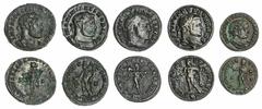 Ancients - Roman Bronze The Hardcastle Collection | Roman Empire, Maximianus II (293-305), AE Follis, 9.03g, Aquileia (RIC VI, 26b); also, AE Follis, 10.11g, Treveri (RIC VI, 508b); also, Diocletian (