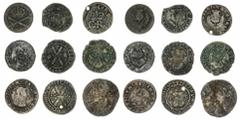 WORLD COINS AND MEDALS Scotland, Coppers and Billon Hammered Coins (8), James V (1513-1542), Third Coinage, Billon Bawbee of Sixpence, 1538-1542, Edinburgh, annulet over I, 1.83g, 5h (Spink 5384), pie