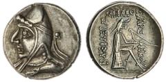 PARTHIAN COINS Parthian Empire, Arsakids, Mithradates I (c.185-132 BC), Drachm, 4.01g, Hekatompylos, diademed and draped bust of Arsacid king left, wearing bashlik rev. BAIEOS MEGAOY AP-AKOY around, a