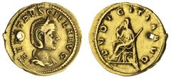 THE COUNT EMERY HUTTEN-CZAPSKI COLLECTION OF ANCIENT AND EUROPEAN COINS AND MEDALS The Count Emery Hutten-Czapski Collection | Herennia Etruscilla, wife of Trajan Decius (249-251), AV Aureus, AD 250, 