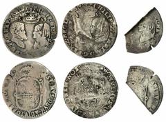 PHILIP AND MARY (1554-1558) Philip and Mary (1553-1558), Sixpences (3), 1554, full titles, 2.66g, 10h (North 1970; Spink 2505); 1557, English titles, m.m. lis, 3h, 2.51g (North 1971; Spink 2506), the 