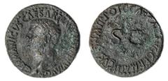 The Hanlon Collection of Ancient Greek, Roman and Byzantine Coins The Hanlon Collection | Roman Empire Caligula, 37-41AD, AE As, 37-38AD, Bare Head of Germanicus left, GERMANICVS CAESAR TI AVGVST F DI