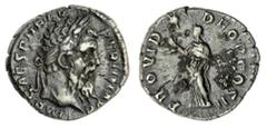 The Hanlon Collection of Ancient Greek, Roman and Byzantine Coins The Hanlon Collection | Roman Empire, Pertinax, 193AD, AR Denarius, 193AD, Head of Pertinax, laureate, right. IMP CAES P HELV PERTIN A