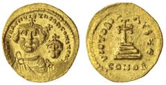 The Byzantine Empire (x) Byzantine Empire Heraclius, 610-641AD, AU Solidus, Heraclius, diademed and draped to left, diademed bust of Heraclius Constantine to right, Cross between, rev Cross Potent on 