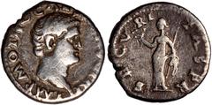 Ancient Coins Otho, denarius, Rome, AD 69, IMP M OTHO CAESAR AVG TR P, bare head r., rev. SECVRITAS P R, Securitas standing l., holding wreath and sceptre, wt. 2.77gms. (RIC I 8; BMCRE 17; RSC 17), ab