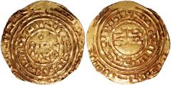 Crusader Coins Crusader States, Kingdom of Jerusalem, bezant, second phase, imitating a Fatimid dinar, AD 1150-1187, pseudo-Kufic legends in inner fields and outer margins of both sides, wt. 3.11gms. 