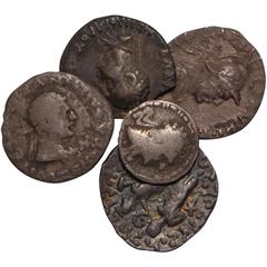 Ancient Coins Indo‑Greek Kingdom, Philoxenos Aniketos, tetradrachm, c. 125‑110 BC, BAΣIΛEΩΣ ANIKHTOY ΦΙΛOΞENOY, diademed, helmeted, draped and cuirassed bust r., rev. Kharosthi legend around king on h