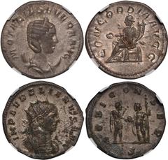 Ancient Coins Roman Empire, Otacilia Severa, wife of Philip I (AD 244‑249), silver double denarius, bust r., rev. Concordia std. l., holding patera and double cornucopia (cf. S.540 for Otacilia Severa