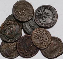 Ancient Coins Roman, 4th century, Follis (10) Diocletian; Maximianus; Galerius (2), Constantius I, (2); Maxentius (2); Galeria Valeria; Constantine I, generally very fine (10)