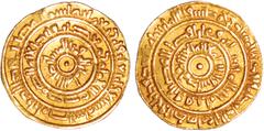 ISLAMIC COINS Fatimid, Abu Tamim al-Mu'izz li-din Allah (AH 341-365/AD 953-975), gold dinar, AH 352 (963-964), al-Mansuriya, 3 concentric circular legends both sides, wt. 4.11gms (A.697.1), lightly cl