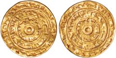 ISLAMIC COINS Fatimid, Abu Tamim al-Mu'izz li-din Allah, gold dinar, possibly AH 364 (974-975), Misr, 3 concentric circular legends both sides, wt. 4.13gms (A.697.1), badly struck, good fine