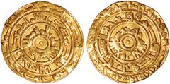 ISLAMIC COINS Fatimid, Abu Tamim al-Mu'izz li-din Allah, gold dinar, AH 365 (975), Misr, 3 concentric circular legends both sides, wt. 3.96gms (A.697.1), about very fine