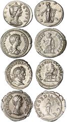 ANCIENT COINS Roman Empire, Julia Domna (193-211 AD), IVLIA AVGVSTA, dr. bust r., rev. LAETITIA, Laetitia stg. l., holding wreath in r. hand, and rudder in l., Laodicea mint, wt. 3.42gms. (RIC 641, RS