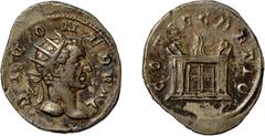 ANCIENT COINS Roman Empire, Divus Nerva (d. 98), antoninianus, Rome, restored by Trajan Decius, AD 250/1, DIVO NERVAE, radiate head of Divus Nerva r., rev. CONSECRATIO, rectangular, lighted altar with
