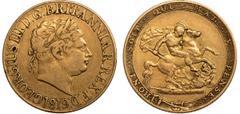 G George III, sovereign 1819, laur. head r., rev. St. George and the dragon (S.3785; M.3), almost very fine but details remain bold, including the date, the surfaces showing originality and almost no 