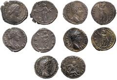 Ancient Coins, Roman Imperial. Lucius Verus (AD 161-169), denarii (3), L VERVS AVG ARMENIACVS, bare head r. rev. TR P V IMP II COS II, Mars, in military dress, stg. r., holding spear and resting l. ha
